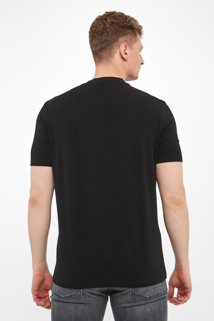 T-shirt męski z haftem KARL LAGERFELD