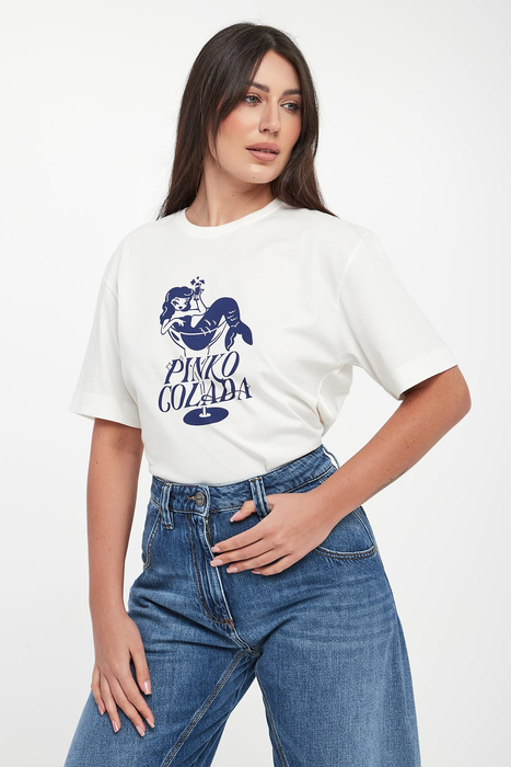T-shirt damski z grafiką Strepitoso PINKO