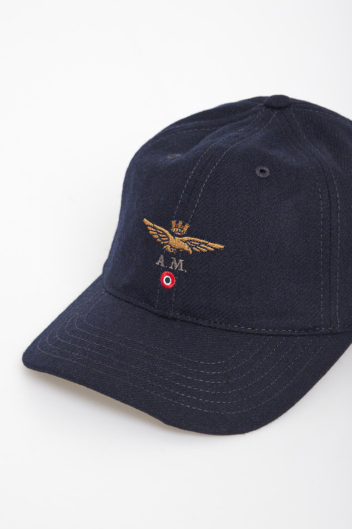 Czapka męska wełniana z daszkiem AERONAUTICA MILITARE
