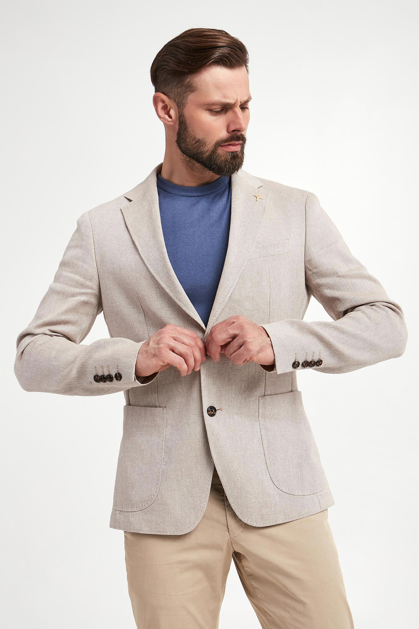 Marynarka męska Hoverest JOOP! Beżowy Slim