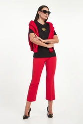 T-shirt damski z logo ELISABETTA FRANCHI