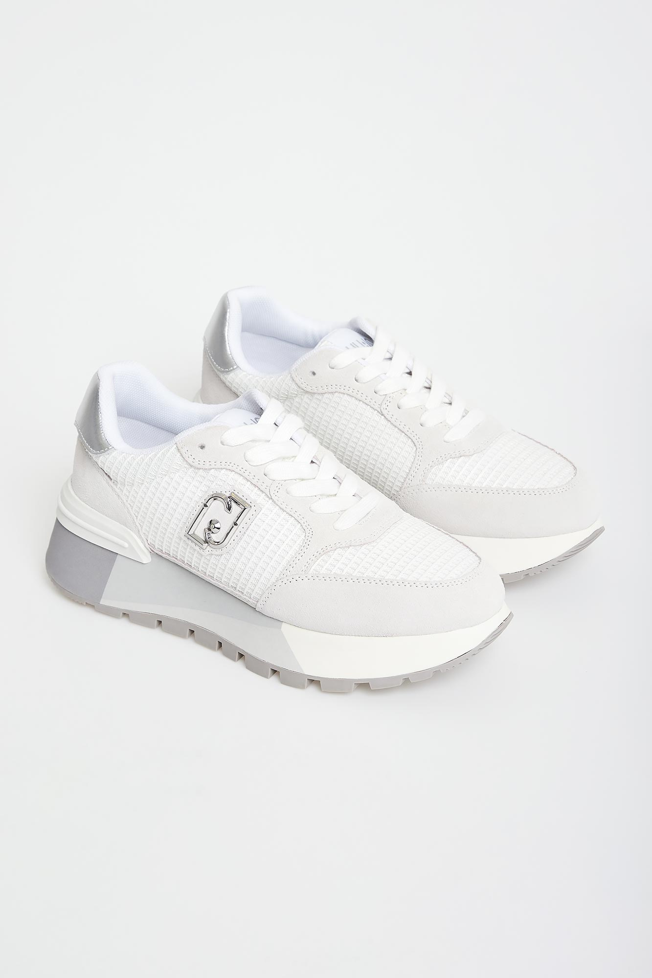 Sneakersy damskie zamszowe LIU JO Biały