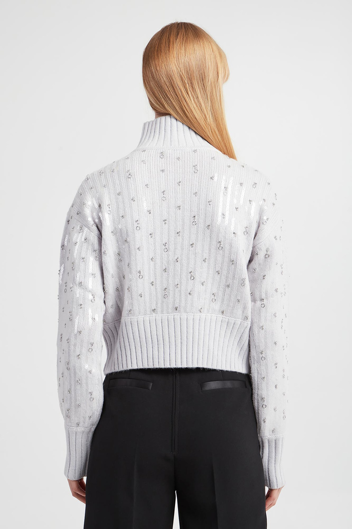 Sweter damski z cekinami PATRIZIA PEPE