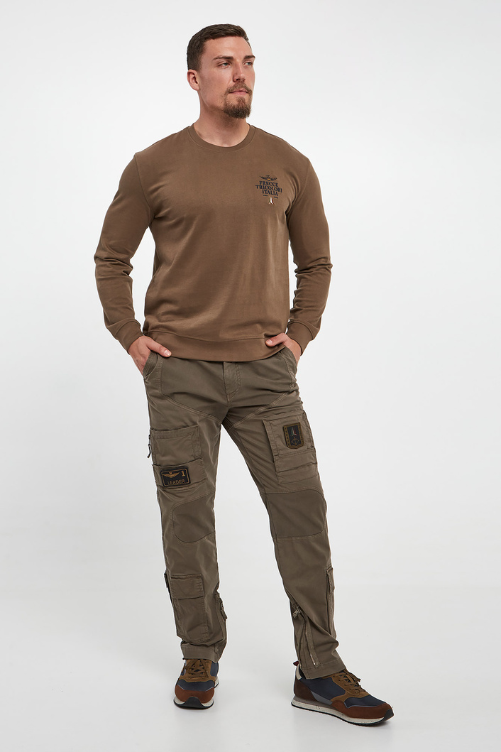 Longsleeve męski z logo AERONAUTICA MILITARE