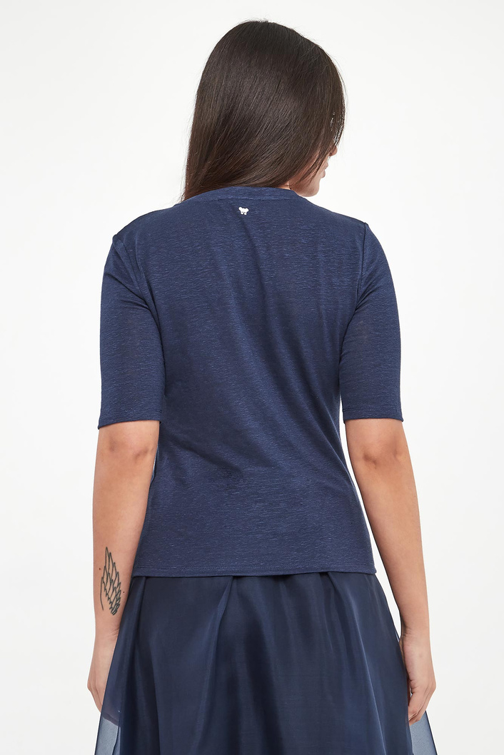 T-shirt damski lniany Opzione WEEKEND MAX MARA