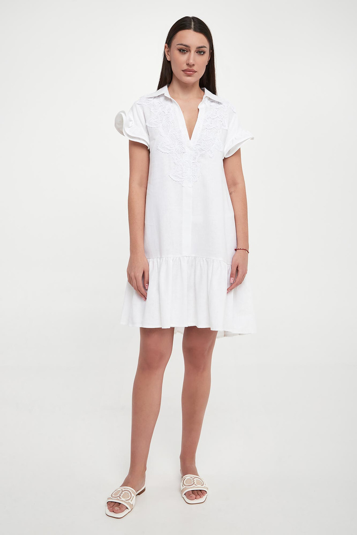 Sukienka lniana mini ERMANNO FIRENZE