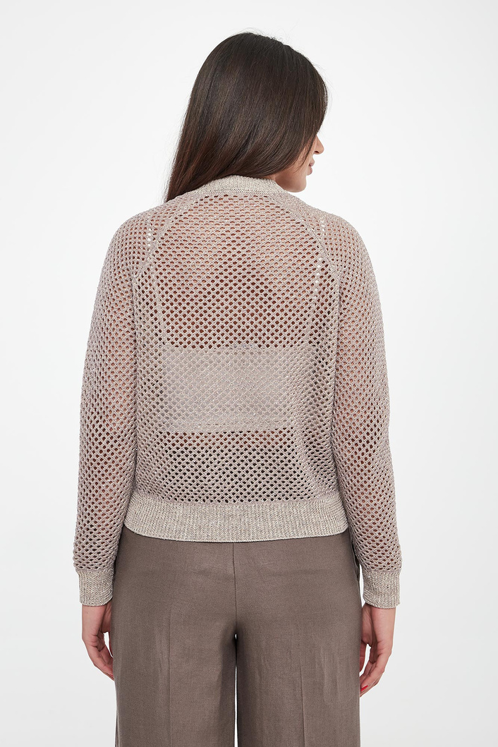 Sweter damski ażurowy z cekinami PESERICO