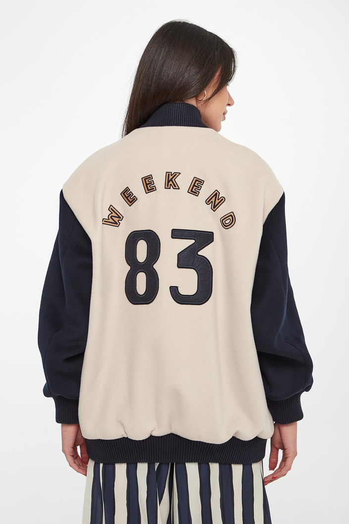 Kurtka damska bejsbolówka wełniana Ellisse WEEKEND MAX MARA