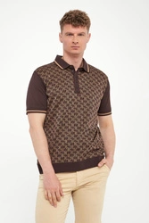 Polo męskie z nadrukiem logo KARL LAGERFELD