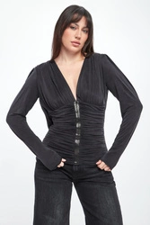 Bluzka damska z marszczeniami ELISABETTA FRANCHI