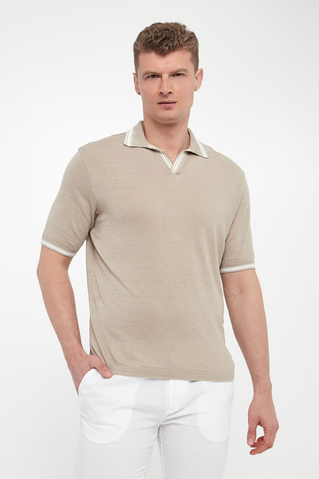 Polo męskie lniane PAUL&SHARK