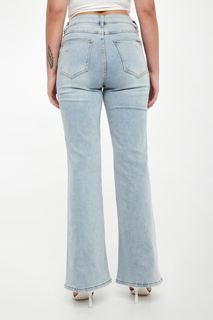 Jeansy damskie z perełkami JOSEPH RIBKOFF