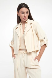 Żakiet damski lniany Malibu MARELLA MONOCHROME