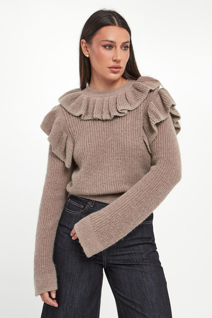 Sweter damski z falbaną TWINSET