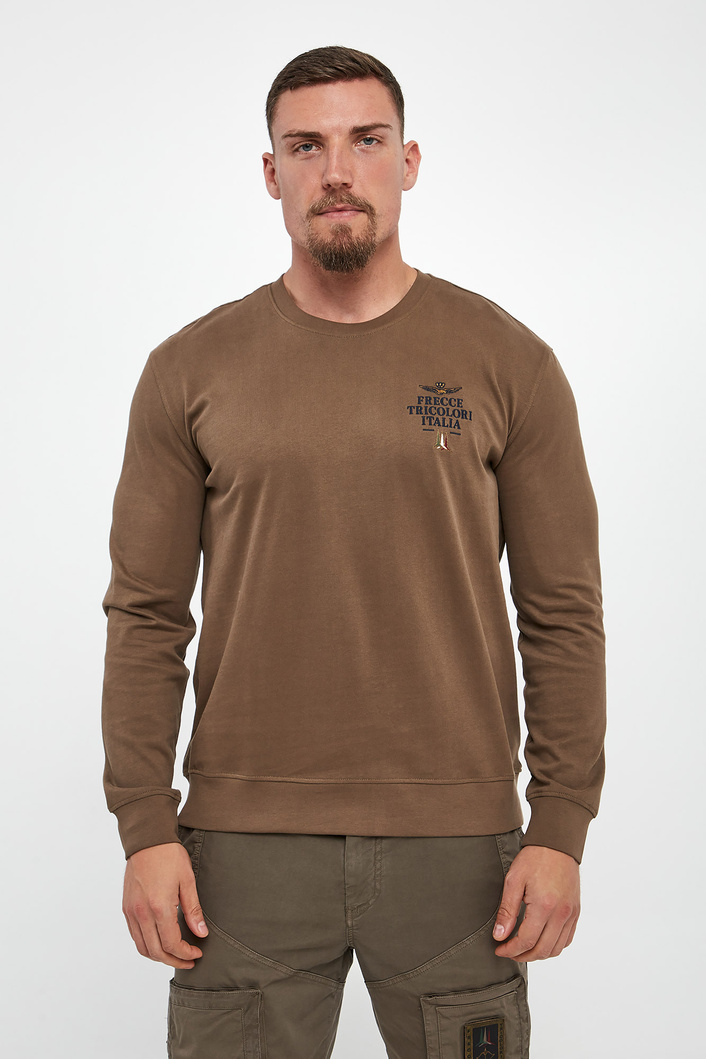 Longsleeve męski z logo AERONAUTICA MILITARE