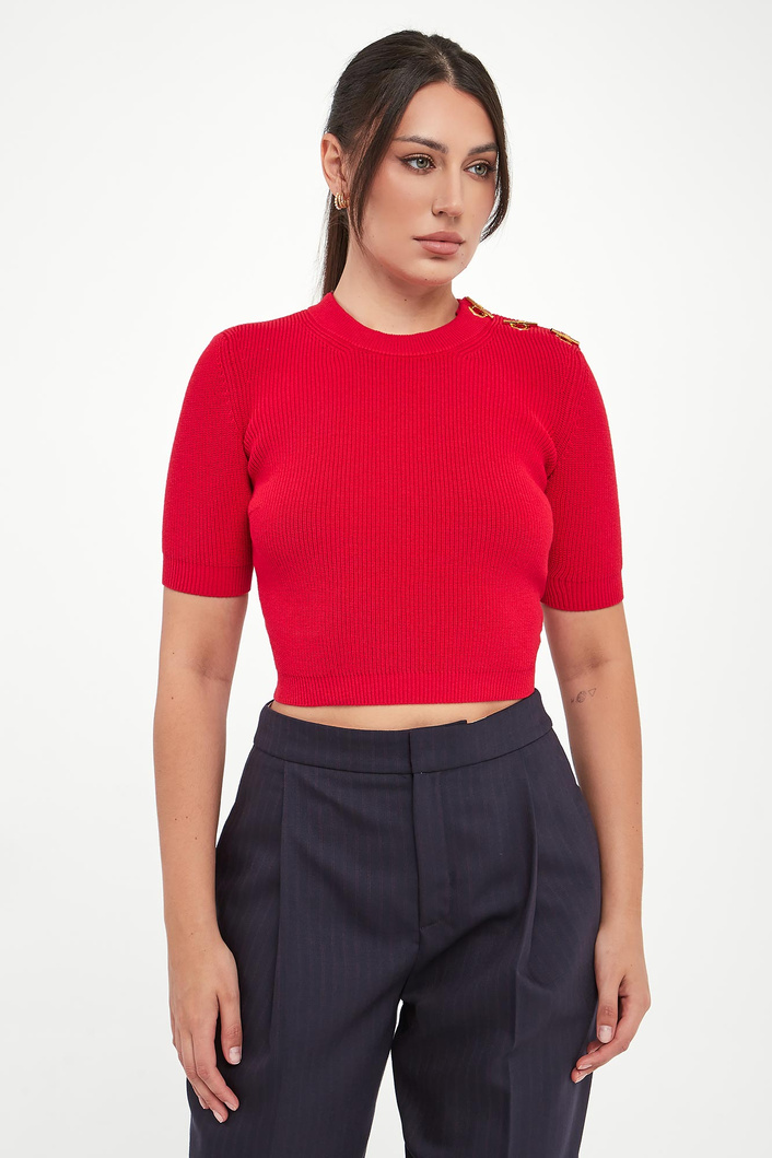 Sweter damski cropped ELISABETTA FRANCHI