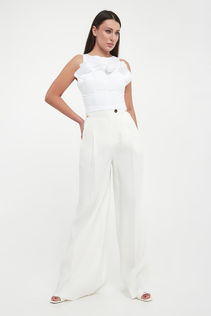 Top damski z falbaną ELISABETTA FRANCHI