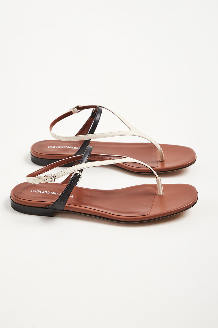 Sandały skórzane EMPORIO ARMANI