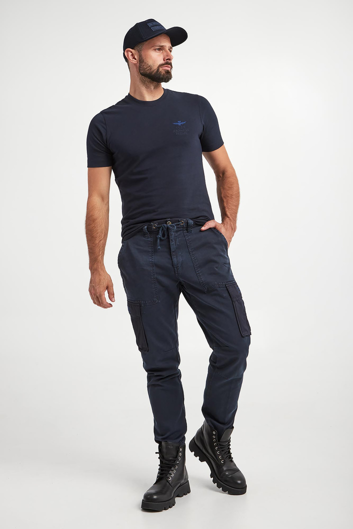 Czapka z daszkiem męska wełniana AERONAUTICA MILITARE