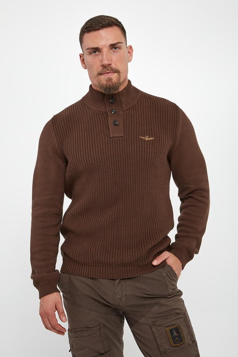 Sweter męski z logo AERONAUTICA MILITARE