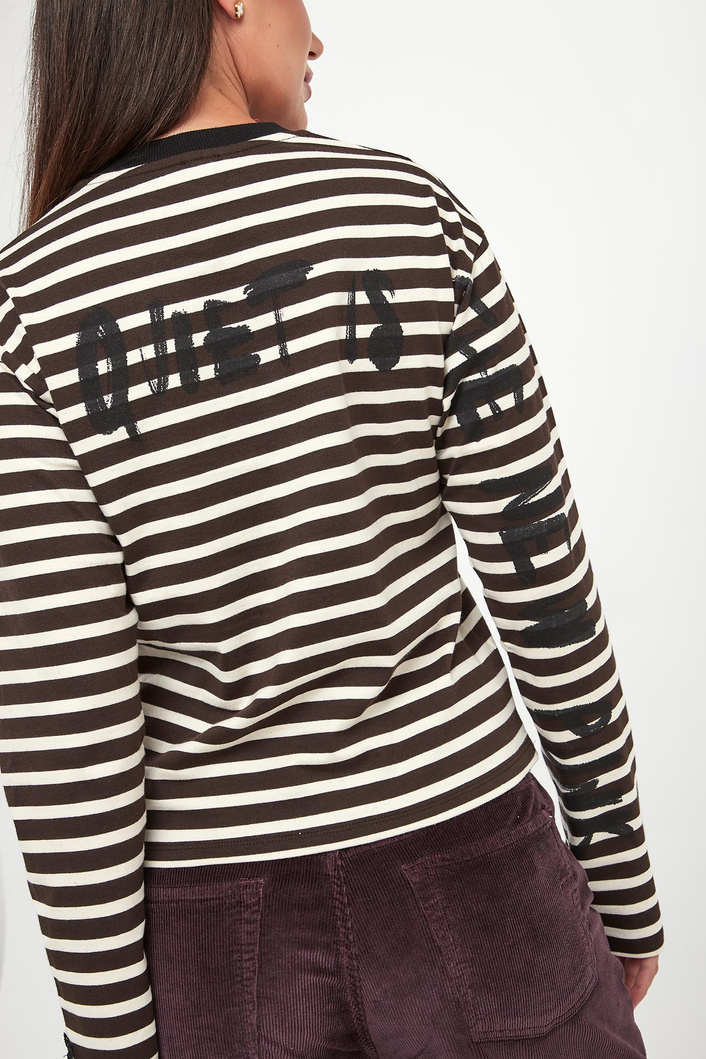 Longsleeve damski w paski Mirtilla PINKO