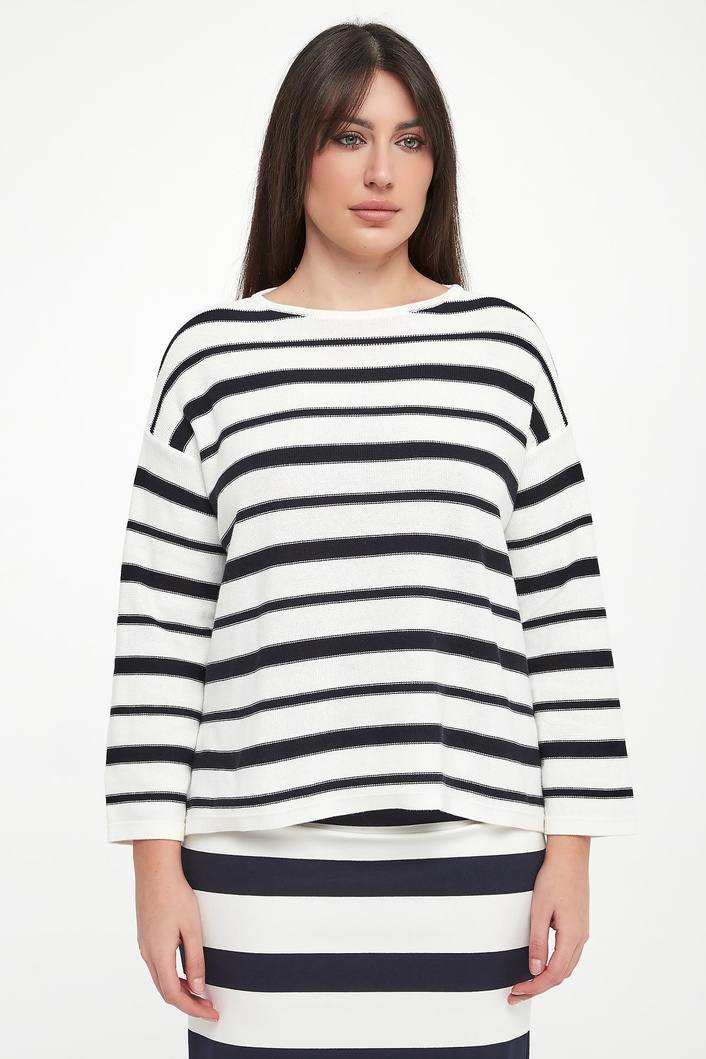 Sweter damski w paski Locusta MM