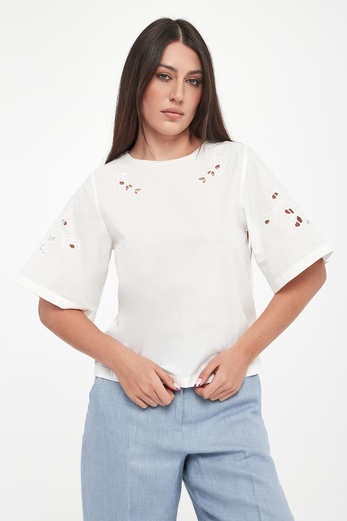 T-shirt damski ażurowy Targa WEEKEND MAX MARA