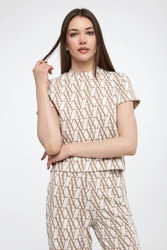 T-shirt damski dzianinowy ARMANI EXCHANGE