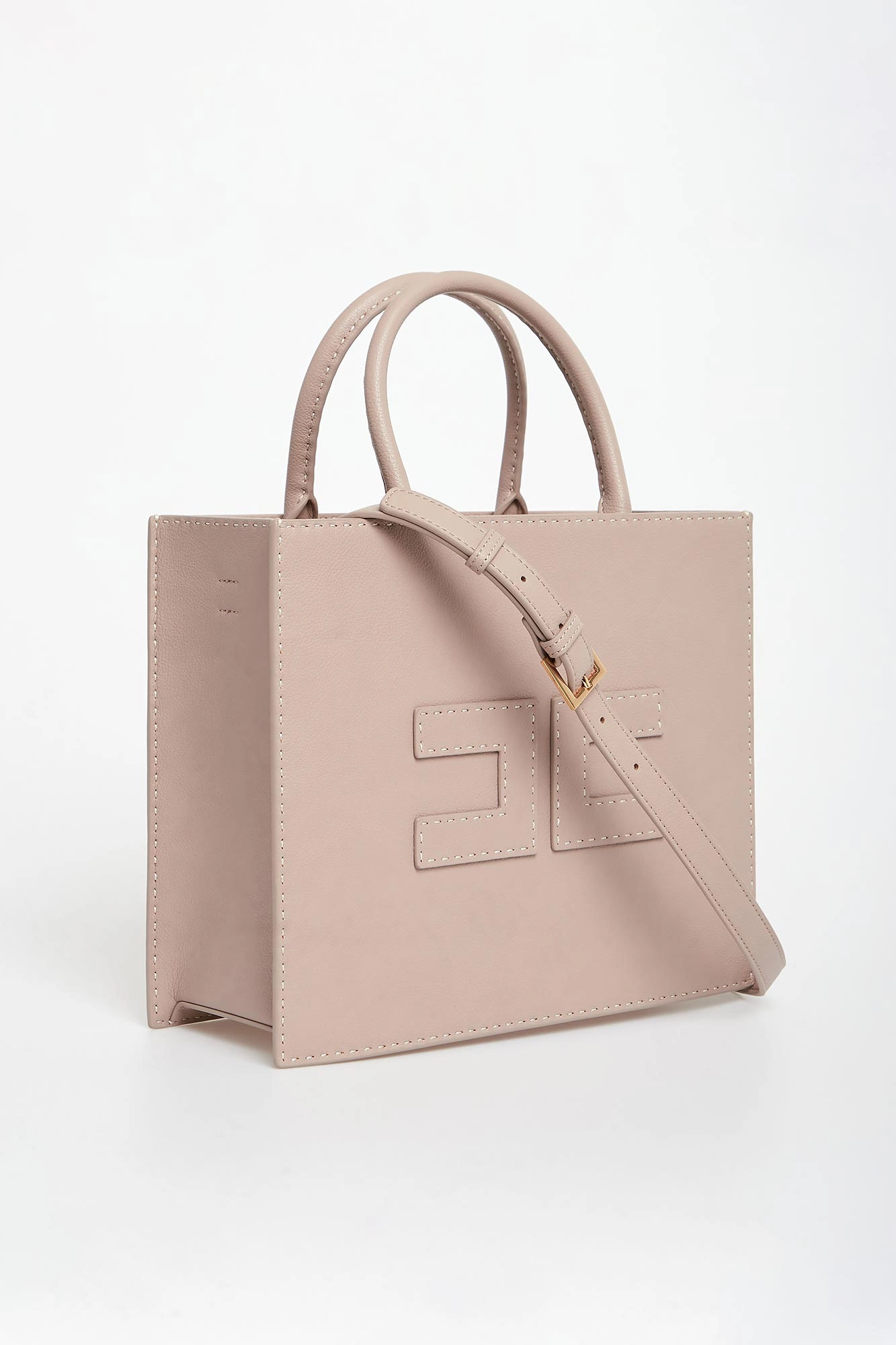 Elisabetta Franchi CS74B51E2DP4 関税送料込 Torebka shopper ELISABETTA FRANCHI Beżowy BS09A51E2/DC4