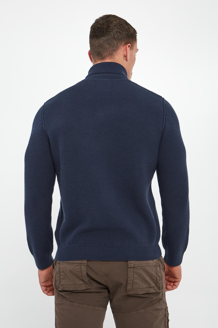 Sweter męski wełniany z golfem AERONAUTICA MILITARE