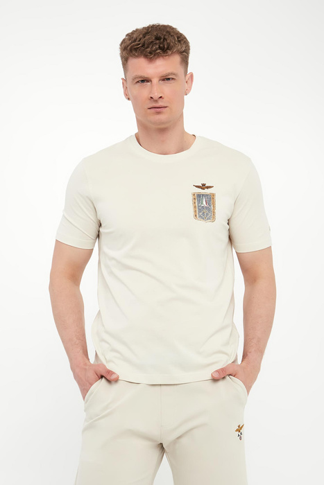 T-shirt męski z logo AERONAUTICA MILITARE