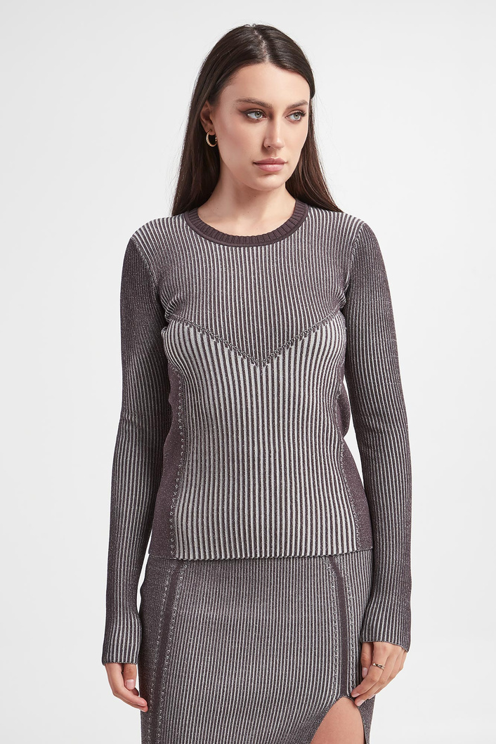 Sweter damski prążkowany PATRIZIA PEPE