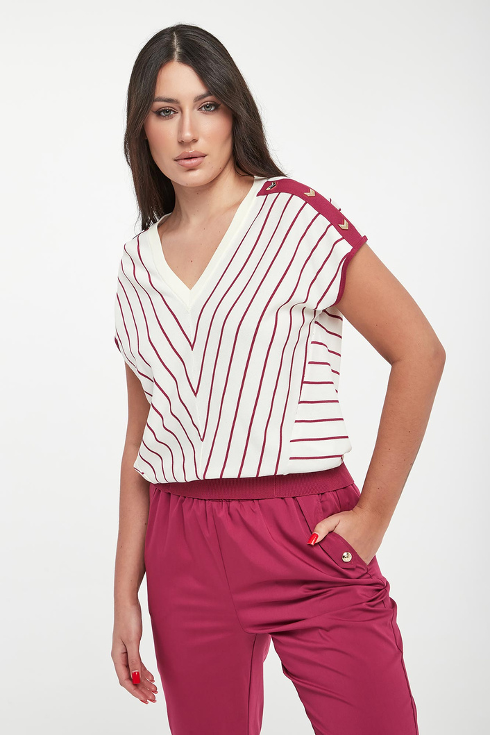 Bluzka damska dzianinowa w paski LIU JO