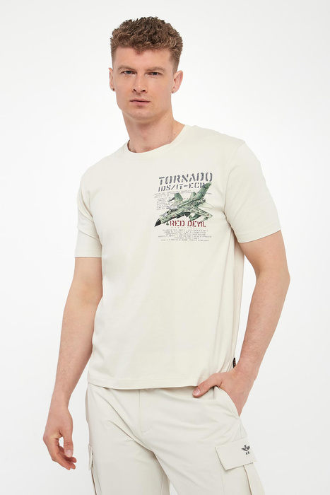 T-shirt męski z nadrukiem AERONAUTICA MILITARE