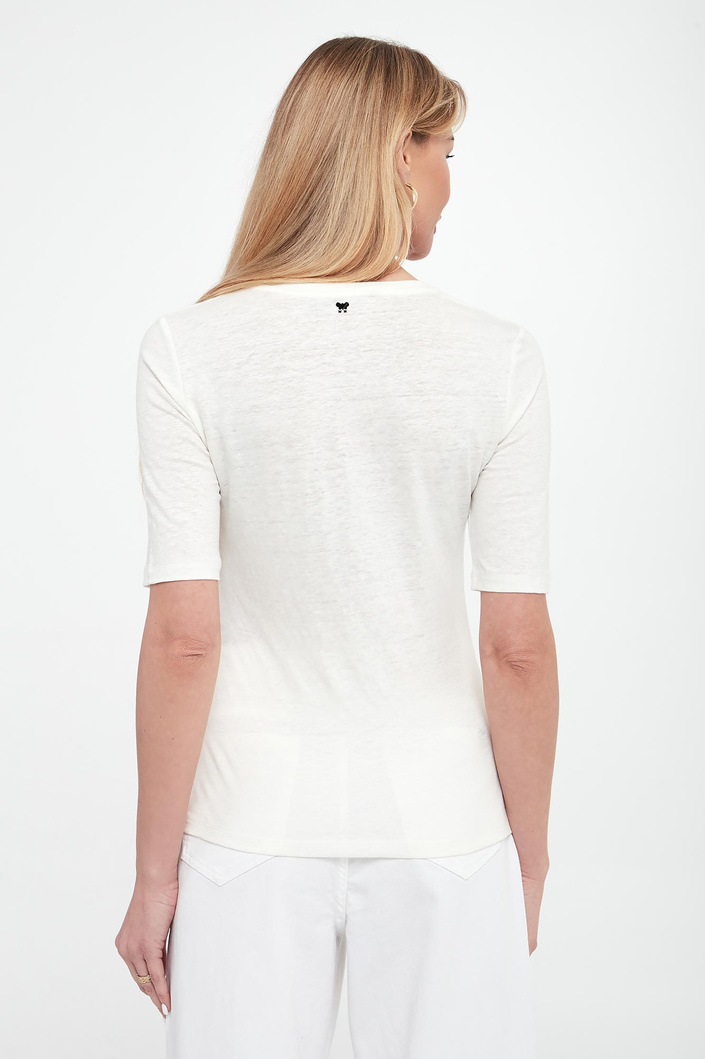 T-shirt damski lniany Opzione WEEKEND MAX MARA