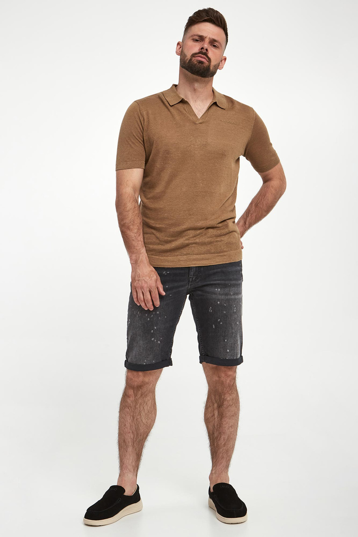 Polo męskie lniane KARL LAGERFELD