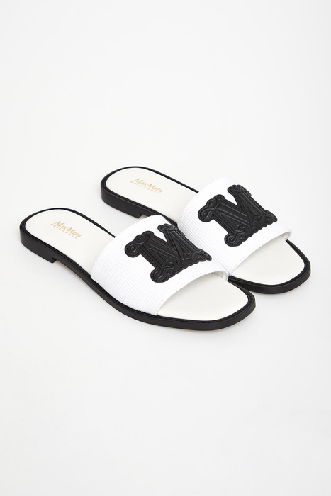 Klapki damskie skórzane Gene MAX MARA BEACHWEAR