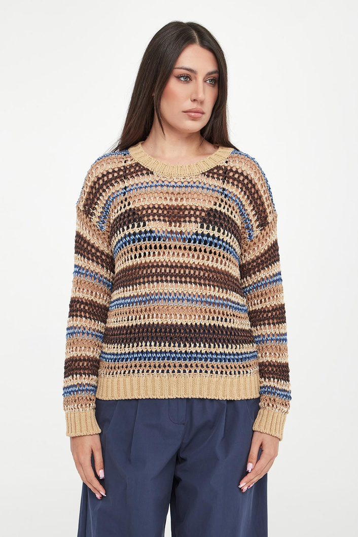 Sweter damski ażurowy lniany Onirica WEEKEND MAX MARA
