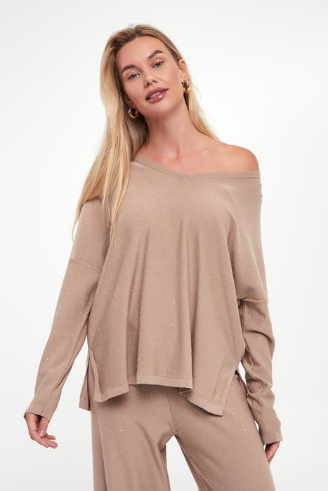 Sweter damski z cekinami JOSEPH RIBKOFF