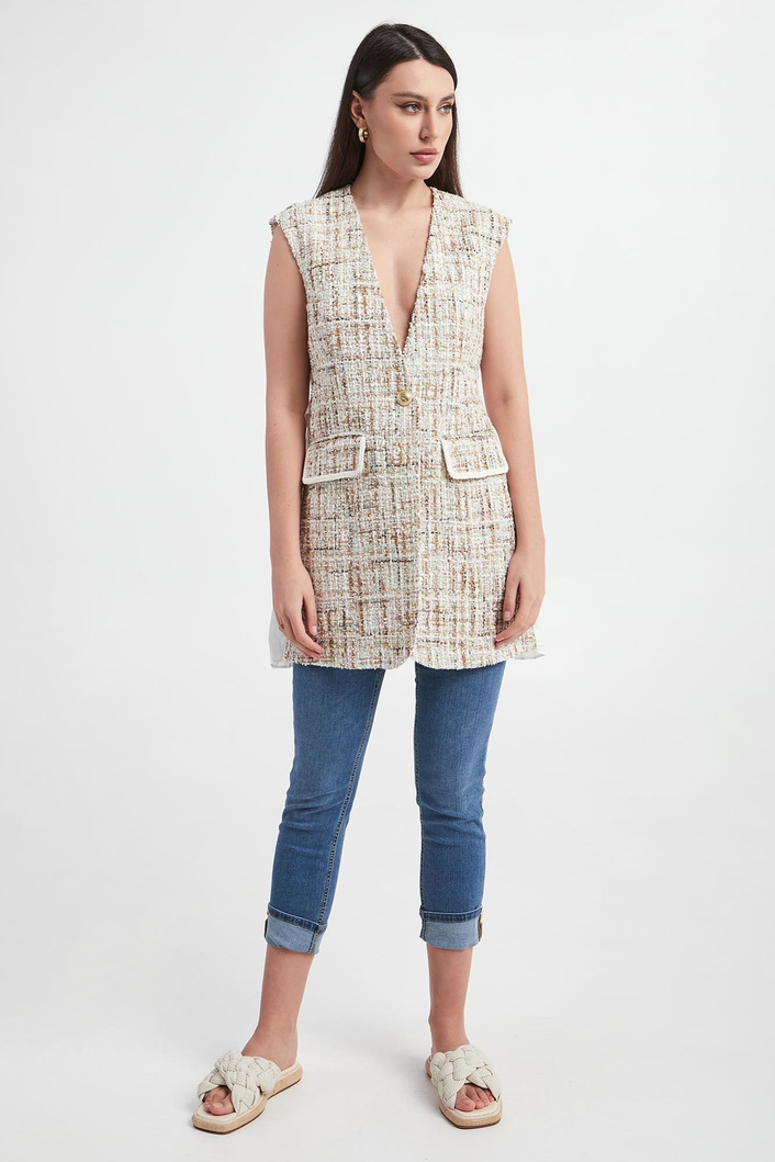 Kamizelka tweedowa TWINSET ACTITUDE