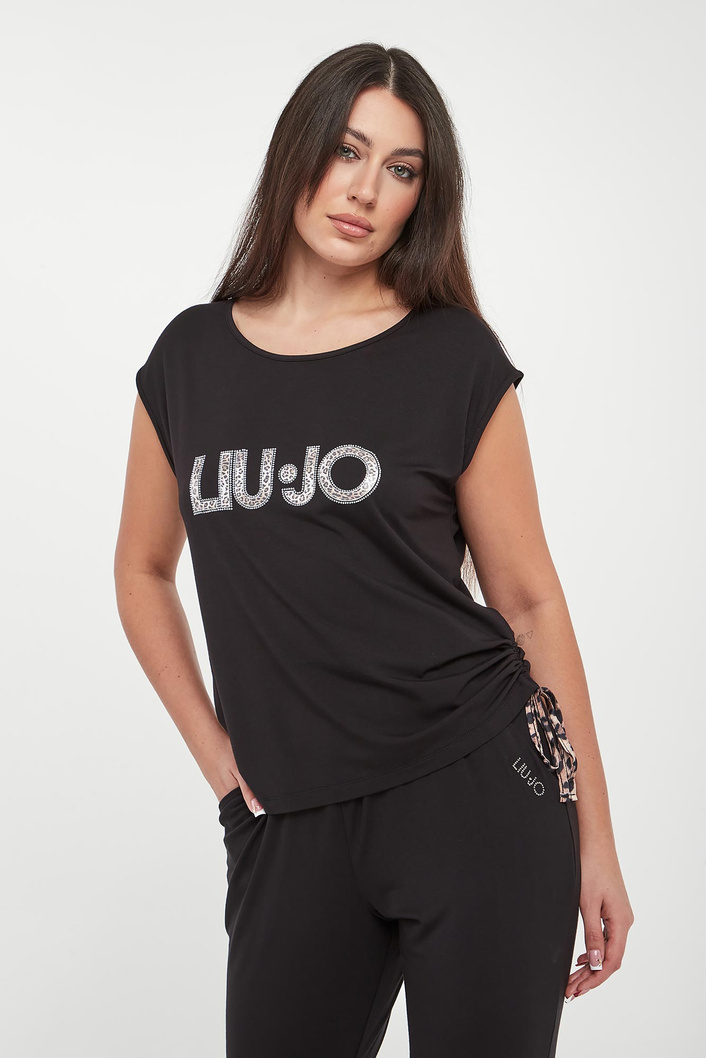 T-shirt damski z logo LIU JO