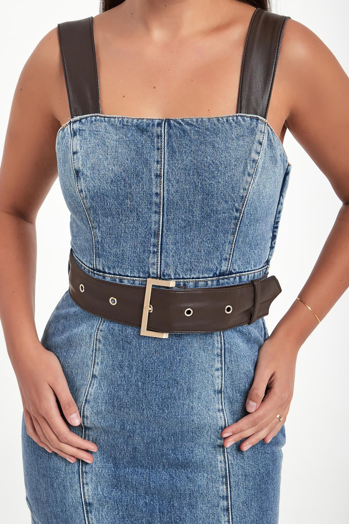 Sukienka jeansowa midi ARMANI EXCHANGE