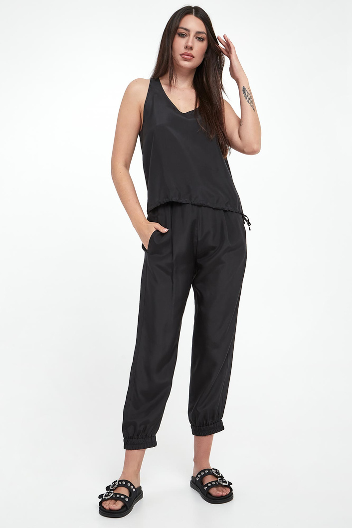 Spodnie damskie jedwabne Abetaia MARELLA MONOCHROME