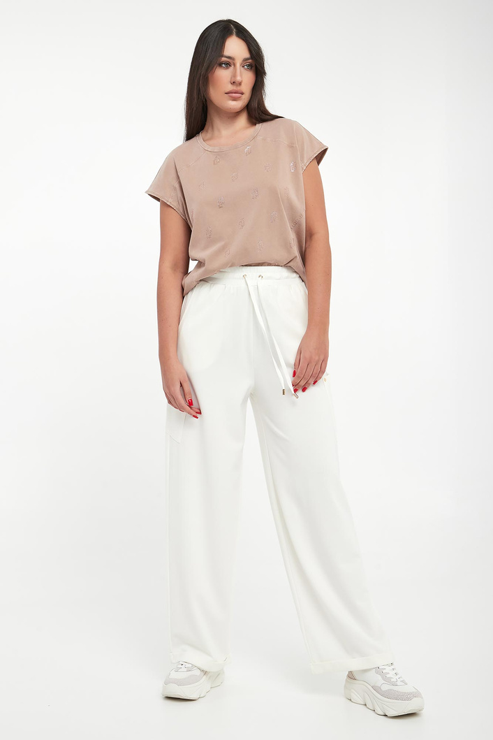 T-shirt damski z cyrkoniami LIU JO