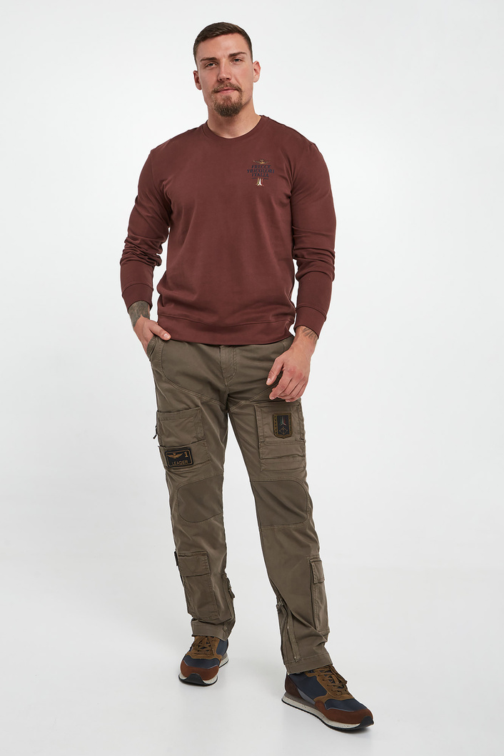 Longsleeve męski z logo AERONAUTICA MILITARE
