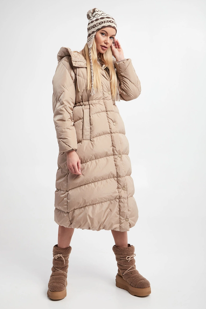 Płaszcz puchowy Zebio WEEKEND MAX MARA Beżowy Relaxed 54960423/018