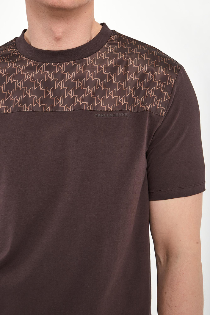 T-shirt męski z nadrukiem logo KARL LAGERFELD