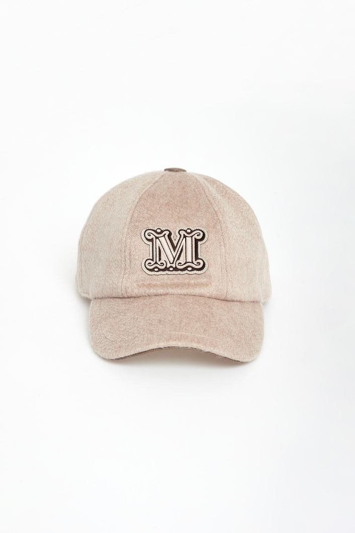 Czapka z daszkiem damska kaszmirowa Durante MAX MARA ACCESSORI