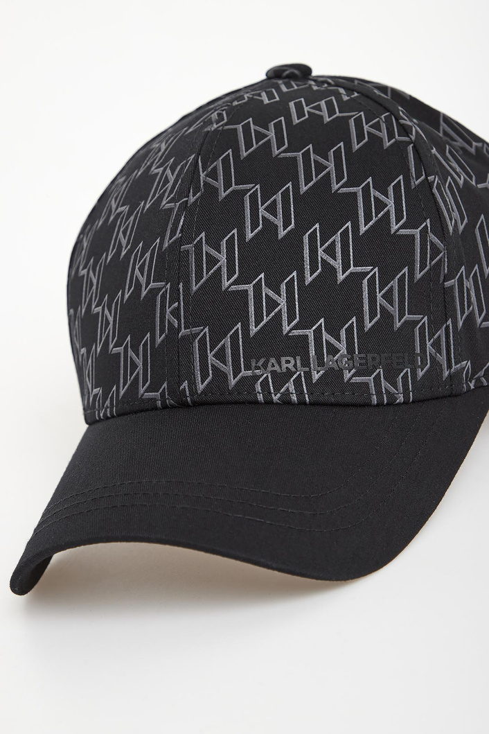 Czapka z daszkiem męska z logo KARL LAGERFELD
