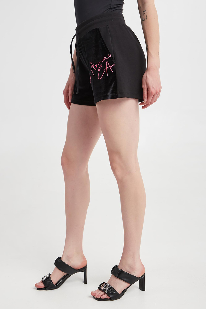 Spodenki damskie welurowe EA7 EMPORIO ARMANI